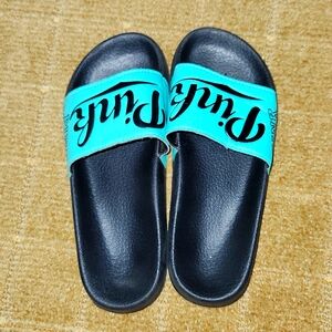 Victoria's Secret PINK blue slides. SIZE M